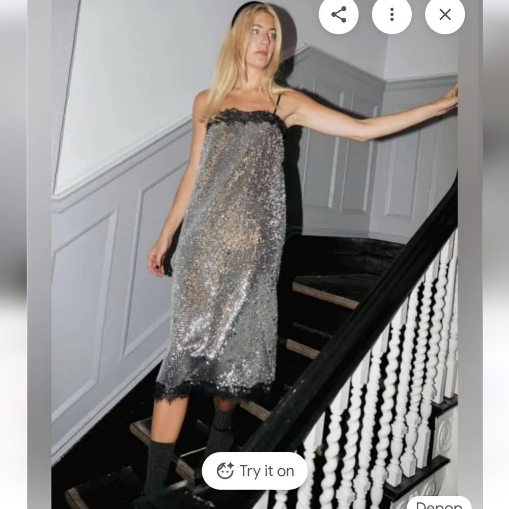 Gianni Bini Lilly Sisto NWT Sequin Lace Dress Size 12